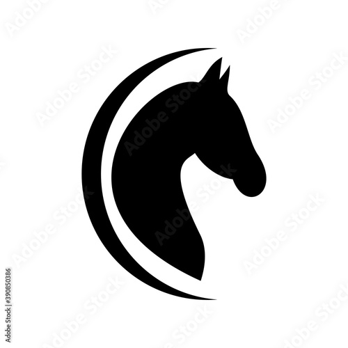 Horse logo vector template.