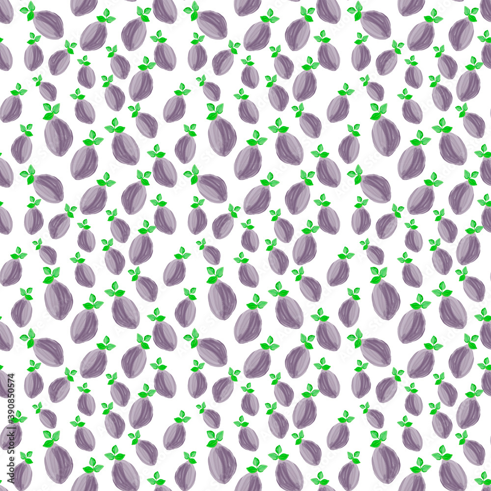 seamless pattern design in bright white against the blue fruits of plum seamless pattern design in bright white against the blue fruits of plum