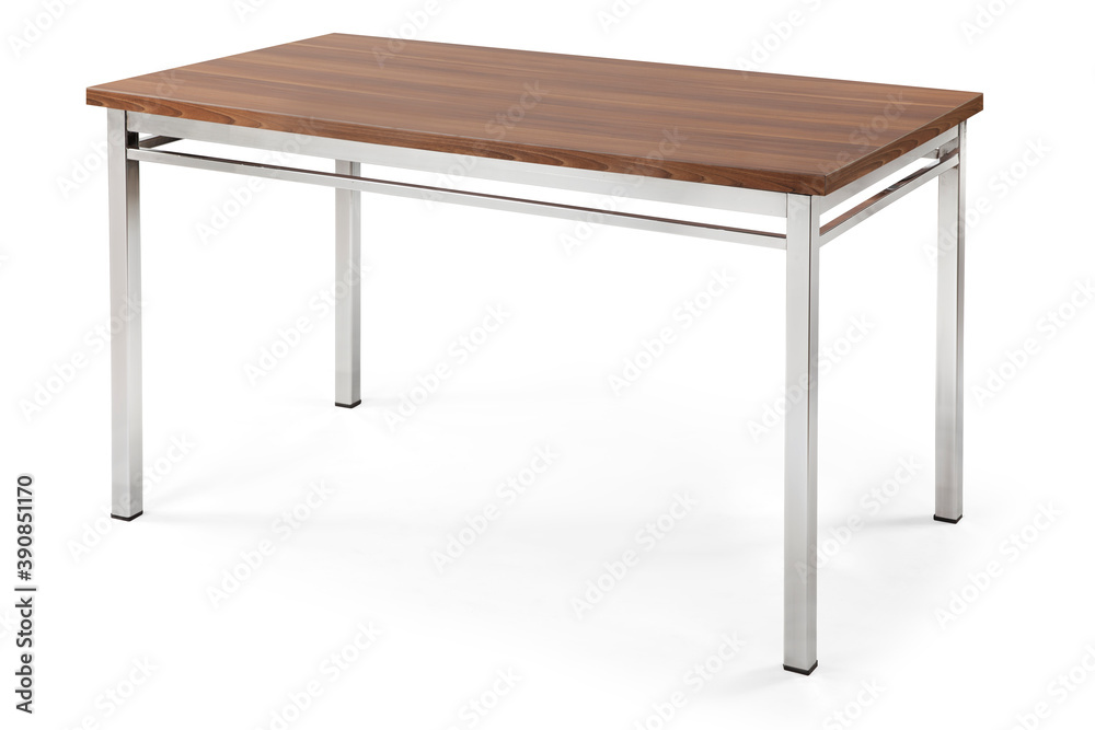 Single dining table on white background Single dining table on white background