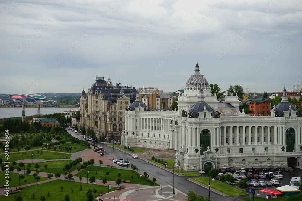 Obraz premium Kazan after the rain from the observation deck.