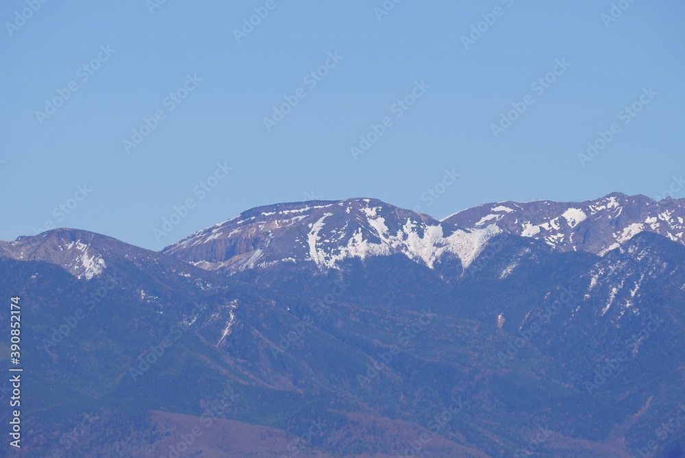 Landscape of the plateau of Nagano prefecture in Japan