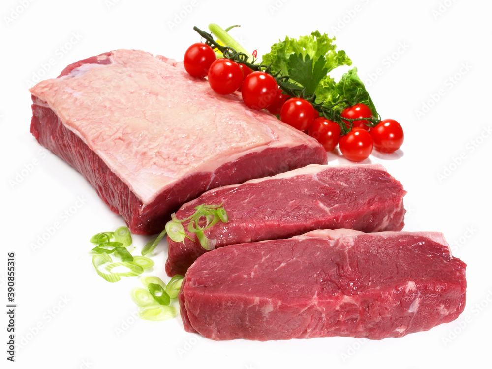 Raw Striploin Beef Steak - Isolated
