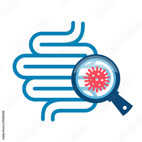 Gut bacteria vector icon