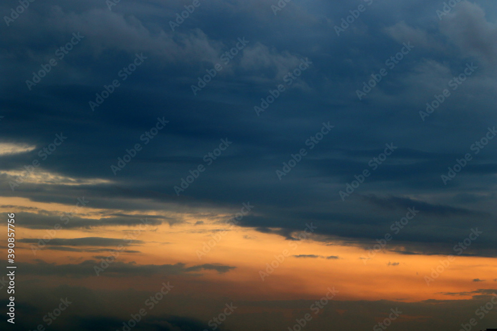 clouds on horizon with different shapes. nice backgrounds with copy space.