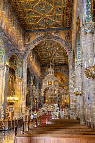 interior of Pecs Cathedral  Baranya County  Hungary
