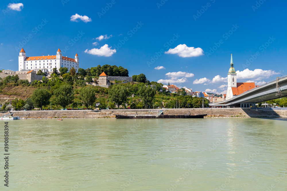 Bratislava castle and Danube river, Slovakia