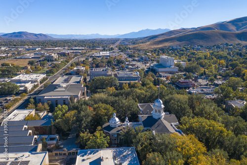 CARSON CITY, NEVADA, UNITED STATES - Oct 14, 2020: Nevada State Capitol Mall Area photo