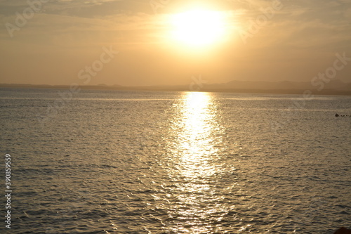 sunset on the sea