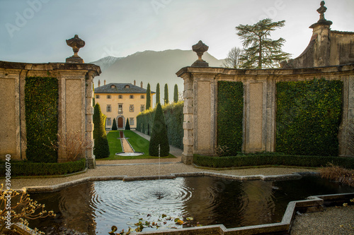 Villa Balbiano on lake Como - Christmas holidays - amazing sunny day for travel ! photo