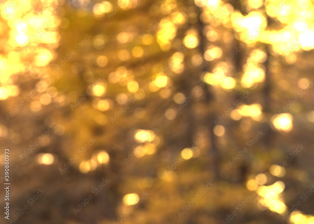 golden abstract light bokeh background