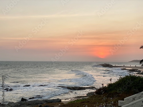 sunset on the beach