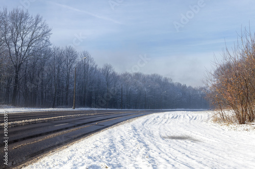 snow on the road