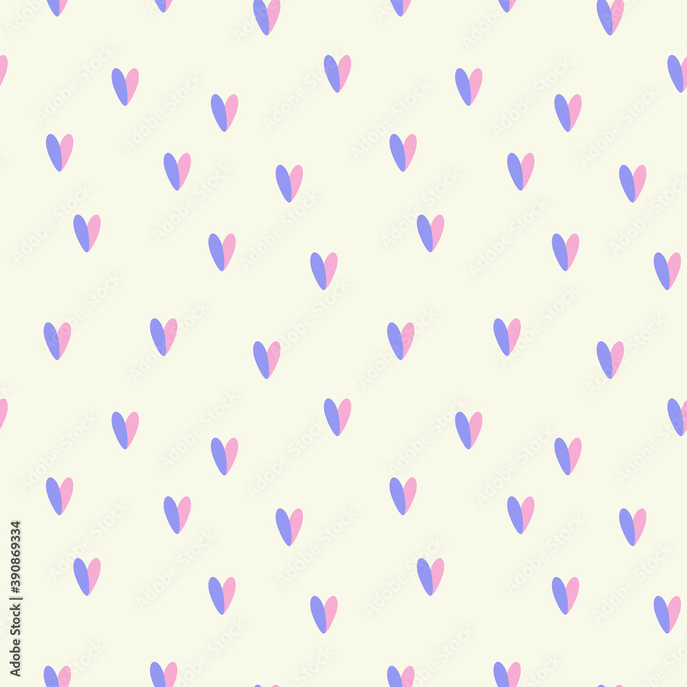 Blue and pink hearts romantic pattern, love pattern, St.Valentine Day, wedding background