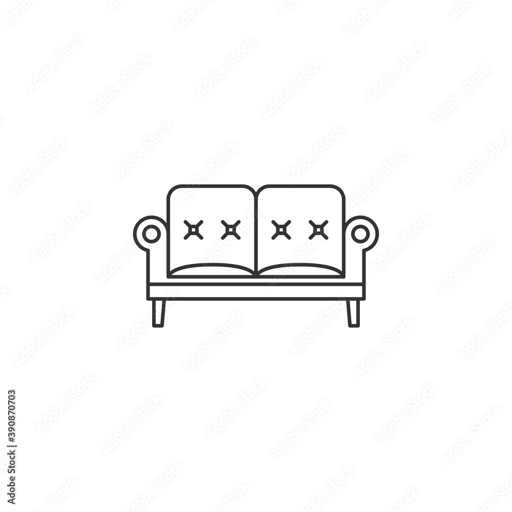 Couch icon isolated on white background. Sofa symbol modern, simple, vector, icon for website design, mobile app, ui. Vector Illustration Couch icon isolated on white background. Sofa symbol modern, simple, vector, icon for website design, mobile app, ui. Vector Illustration
