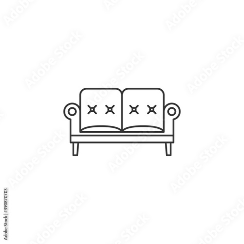Couch icon isolated on white background. Sofa symbol modern, simple, vector, icon for website design, mobile app, ui. Vector Illustration