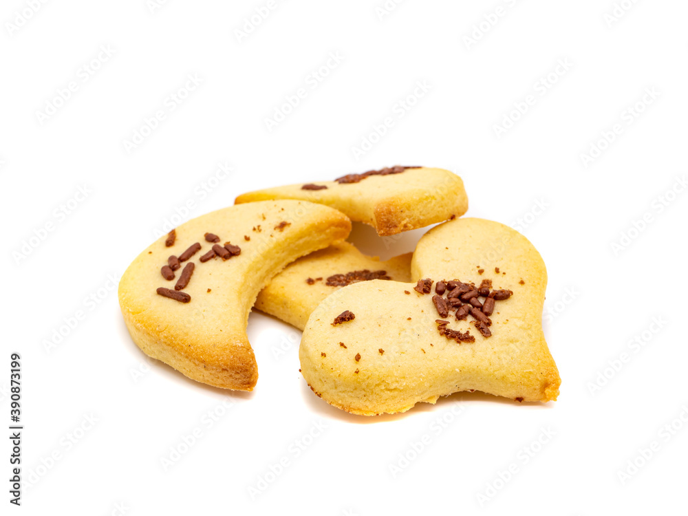 Kekse Weihnachtsgebäck isoliert auf weißen Hintergrund