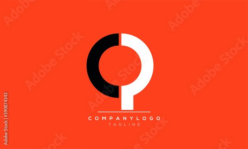 Alphabet letters Initials Monogram logo CP,PC,C and P photo
