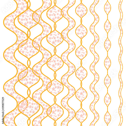 桜模様の背景イラスト素材