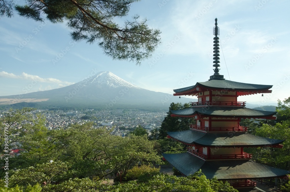 A beautiful view from Fuji Mountain in Japan