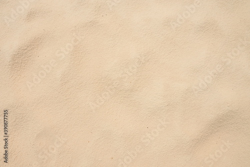 Top view of brown sand on the beach or desert with texture and rough surface for background and decoration