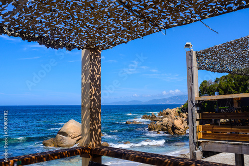 Schilderij op canvas Plage d'Argent, plage de Mare et Sole, golfe d'Ajaccio