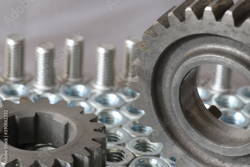 close up of gears
