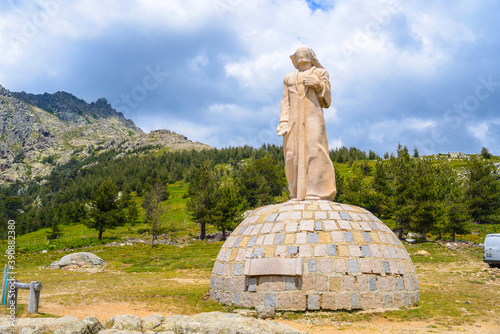Canvas Print statue du Christ Roi au col de Vergio