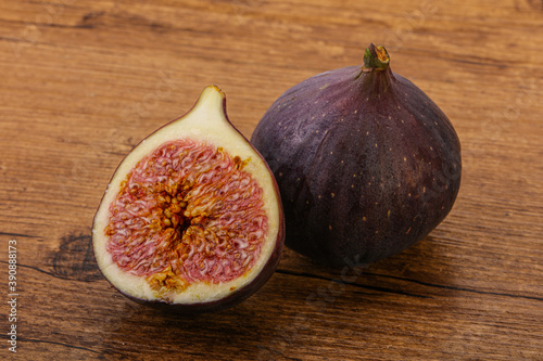 Sweet purple slice of fig