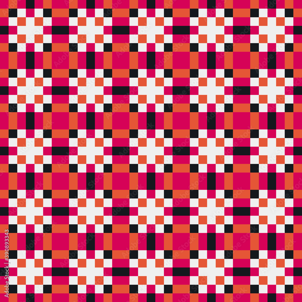 Fototapeta premium Abstract Cross Pattern Dots Logo generative computational art illustration