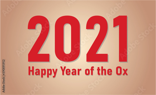 2021 happy new year the ox, 2021 red letter. 