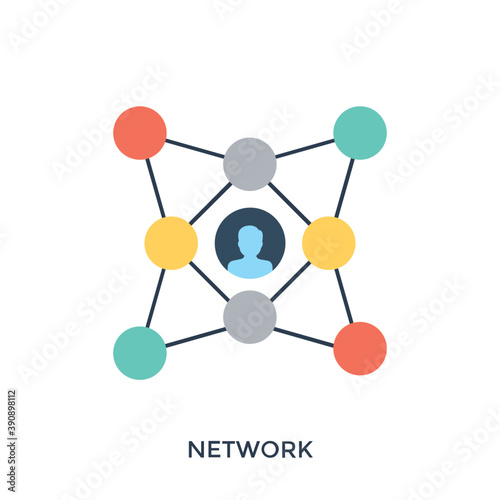 
Viral advertising illustration, social network structure 
