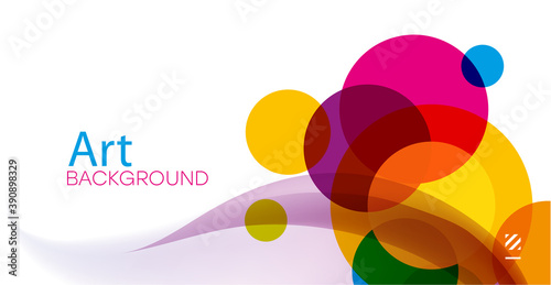 Colorful splash background. Trendy simple colorful abstract background with dynamic circles and lines. Vector illustration for wallpaper  banner  background  card  book illustration  landing page