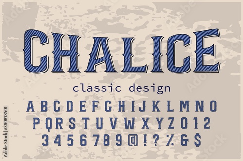 classic lettering, vintage font, typeface vector design, new style background