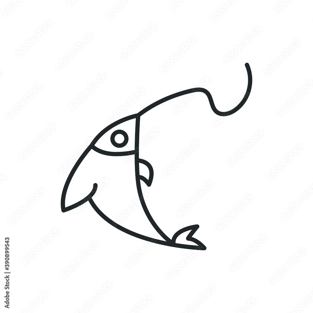 Obraz premium fishing fish icon vector illustration