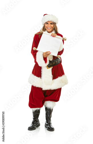 Santa Girl Reads Naughty And Nice List