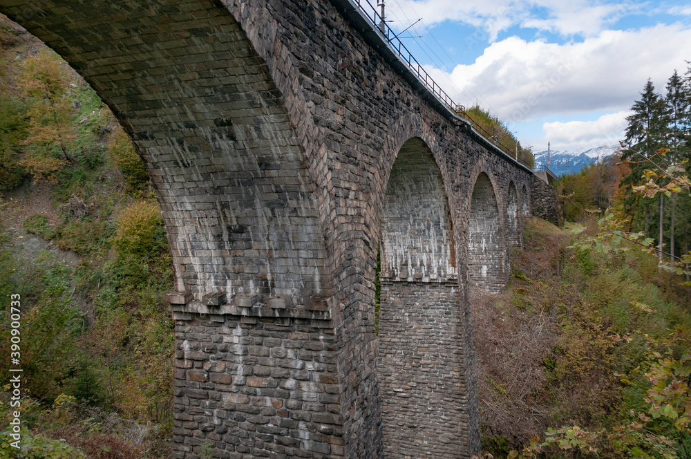 Old stone bridge in Austrian Alps