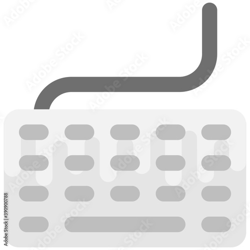 
Keyboard flat vector icon, dealing the technical concept
