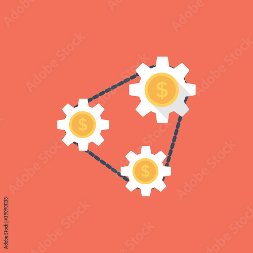 
Conceptual vector illustration of money making
