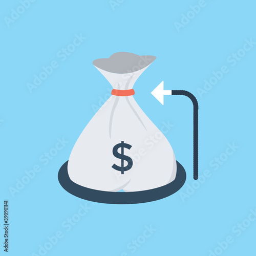 
Vector illustration of a money sack symbolising wealth accumulation
