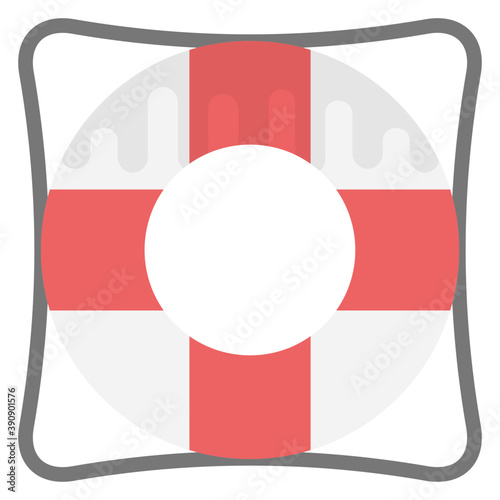 
A swimming pool rescue safety lifebuoy 
