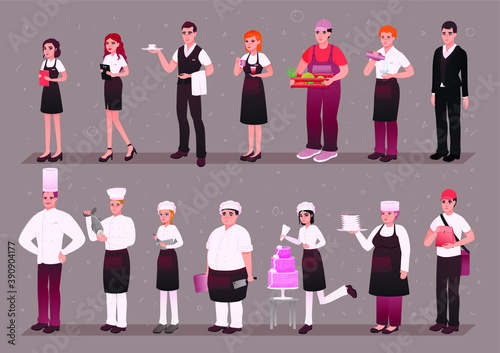 restaurant staff set