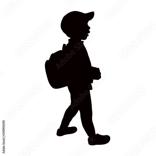 a school boy body silhouette vector