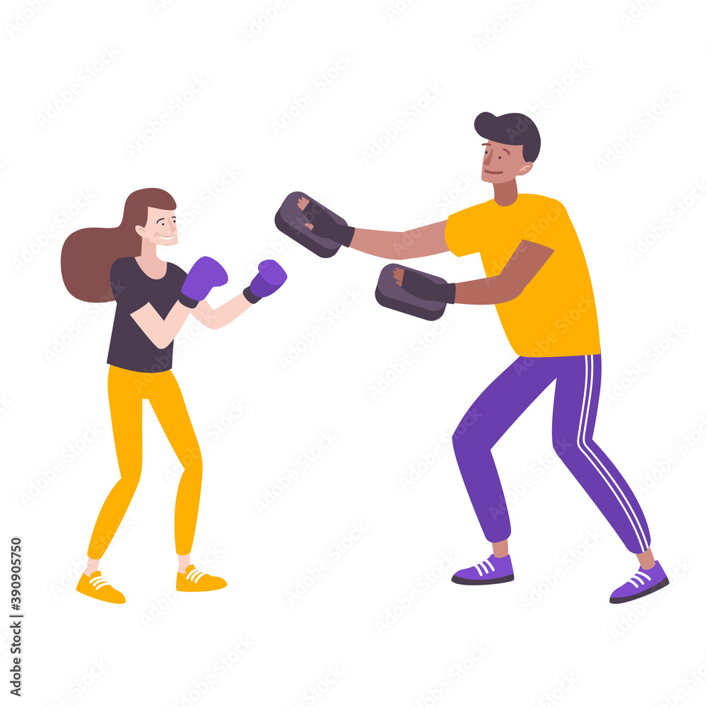Defense Boxing Training Composition