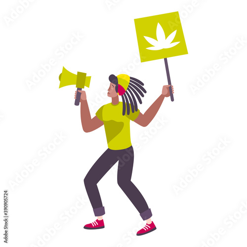 Legalize Marijuana Activist Composition