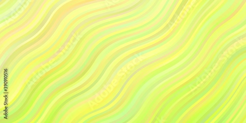 Light Green, Yellow vector layout with wry lines.