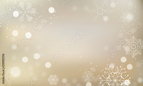 Christmas and New Year Glossy Light Background. Vector Illustration