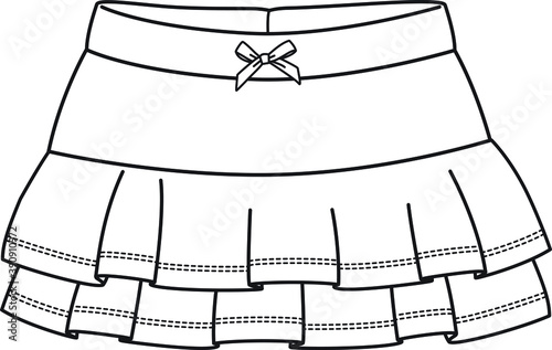 Vector skirt design for baby girl.