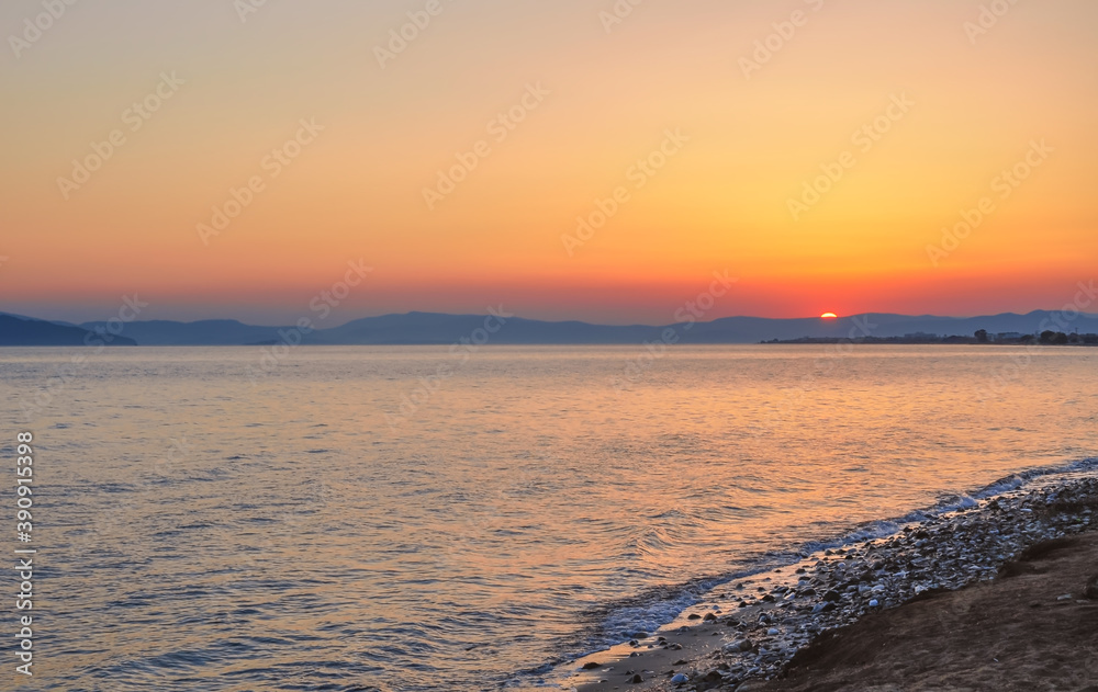 Stille- Sonnenuntergang am Meer auf Kos Griechenland