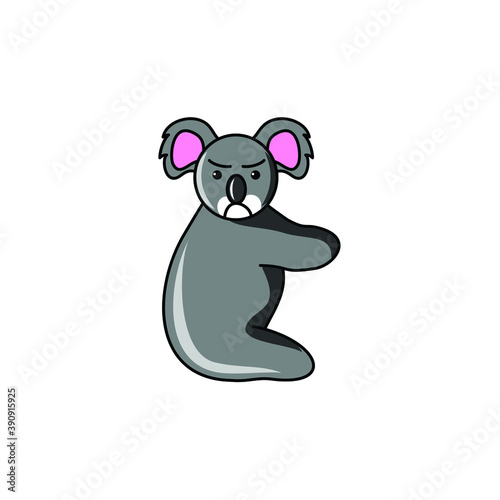 Illustration sitting animal cute koala cartoon character logo vector