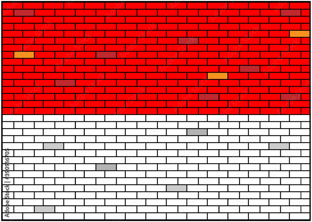 Indonesian flag on brick background, Indonesia. Vector Illustration
Indonesian flag on brick background, Indonesia. Vector Illustration